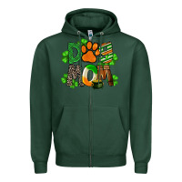 Sports Green St. Patricks Dog Mom Zipper Hoodie - FaDigitalArtStudio