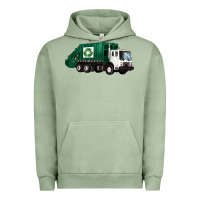 Pigment Oil Green recycle truck Urban Hoodie - Artiststas