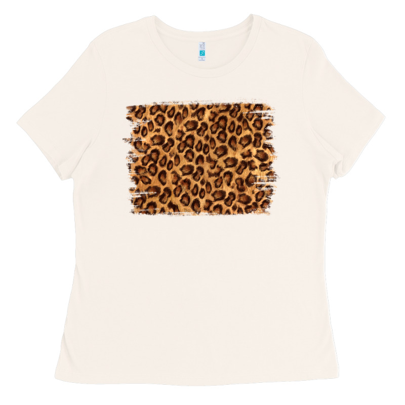 Leopard Background Ladies Tee by NancyCooperArtShop | Teevron