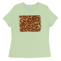 Matcha leopard background Ladies Tee - NancyCooperArtShop