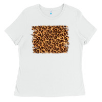 White leopard background Ladies Tee - NancyCooperArtShop