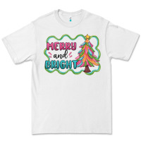 White merry and bright christmas tree Premium Tee - MaliasSmallBusiness