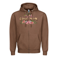 Chestnut i am the cool mom Zipper Hoodie - FaDigitalArtStudio