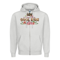 Dove Grey i am the cool mom Zipper Hoodie - FaDigitalArtStudio