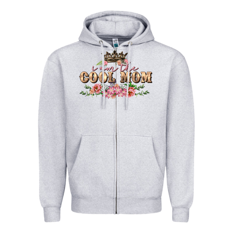 I Am The Cool Mom Zipper Hoodie by FaDigitalArtStudio | Teevron