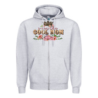 Heather Grey i am the cool mom Zipper Hoodie - FaDigitalArtStudio