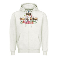 Oatmeal Heather i am the cool mom Zipper Hoodie - FaDigitalArtStudio