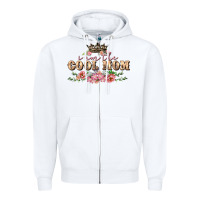 White i am the cool mom Zipper Hoodie - FaDigitalArtStudio