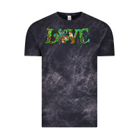 Cloud Black love with shamrock Vintage Tee - RanaPortraitStore