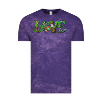 Cloud Purple love with shamrock Vintage Tee - RanaPortraitStore