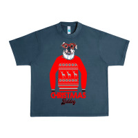 Midnight Navy Christmas Buldog Urban Heavy Tee - Bettercallsaul