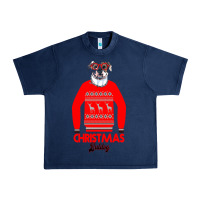 Navy Christmas Buldog Urban Heavy Tee - Bettercallsaul