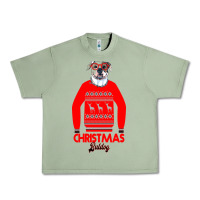 Oil Green Christmas Buldog Urban Heavy Tee - Bettercallsaul