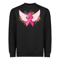 Black Cancer ribbon angel wings Cancer Awareness Heavyweight Sweatshirt - HowdyJamesFarm