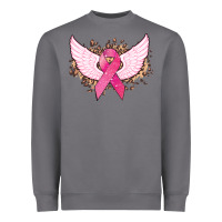 Cancer Ribbon Angel Wings Cancer Awareness Heavyweight Sweatshirt | Teevron