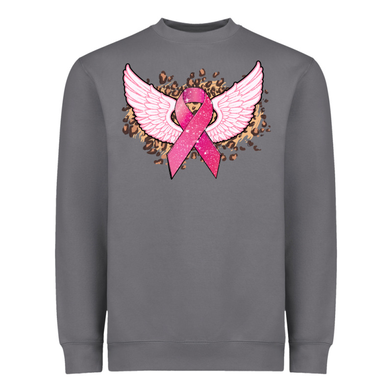 Cancer Ribbon Angel Wings Cancer Awareness Heavyweight Sweatshirt by HowdyJamesFarm | Teevron