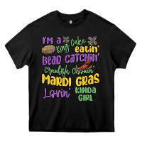 Black i'm a king cake eatin' mardi gras lovin' kinda gir Heavy Core Tee - MaliasSmallBusiness