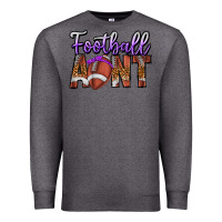 Charcoal Heather Football Aunt Premium Sweatshirt - CowhideDigitalArt
