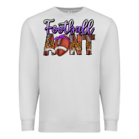Dove Grey Football Aunt Premium Sweatshirt - CowhideDigitalArt