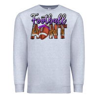 Heather Grey Football Aunt Premium Sweatshirt - CowhideDigitalArt
