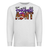 Oatmeal Heather Football Aunt Premium Sweatshirt - CowhideDigitalArt