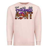 Pale Pink Football Aunt Premium Sweatshirt - CowhideDigitalArt