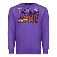 Purple Football Aunt Premium Sweatshirt - CowhideDigitalArt