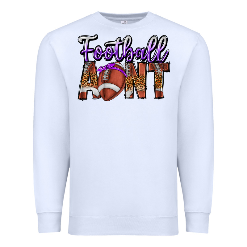 Football Aunt Premium Sweatshirt by CowhideDigitalArt | Teevron