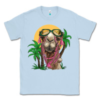 Dusty Blue camel with oasis Classic Tee - BarkalooDesign