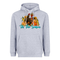 Heather Grey Western Fall Turkey Tis The Season Heavyweight Hoodie - LillyAllenDesigns