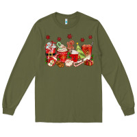 Army Green Christmas coffee cups Long Sleeve Tee - texasbilliewilder