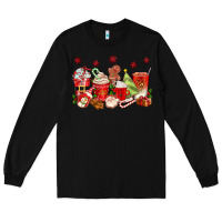 Black Christmas coffee cups Long Sleeve Tee - texasbilliewilder