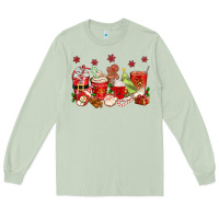Matcha Christmas coffee cups Long Sleeve Tee - texasbilliewilder