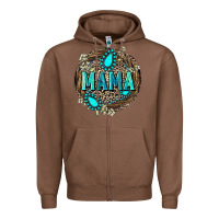 Chestnut Mama with gemstone leopard Mother's Day Zipper Hoodie - FaDigitalArtStudio