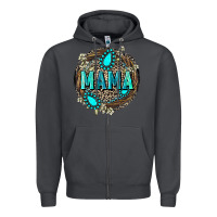 Smoke Mama with gemstone leopard Mother's Day Zipper Hoodie - FaDigitalArtStudio