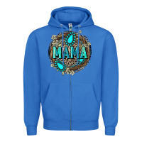 True Royal Mama with gemstone leopard Mother's Day Zipper Hoodie - FaDigitalArtStudio