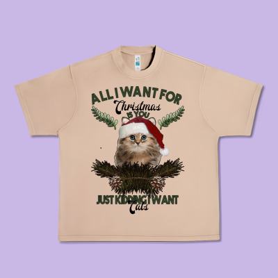 All I Want For Christmas Is You Just Kidding I Want Cats Urban Heavy Tee Designed By Bettercallsaul