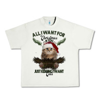 Pistachio All I Want For Christmas Is You Just Kidding I Want Cats Urban Heavy Tee - Bettercallsaul