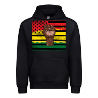 Black Juneteenth American flag Urban Hoodie - Artiststas
