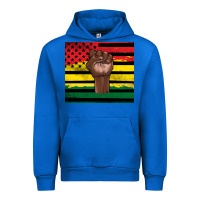 Cobalt Juneteenth American flag Urban Hoodie - Artiststas