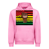 Fuchsia Pink Juneteenth American flag Urban Hoodie - Artiststas