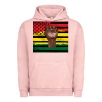Pigment Salmon Juneteenth American flag Urban Hoodie - Artiststas