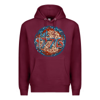 Burgundy Est. 1776 Premium Hoodie - FaDigitalArtStudio