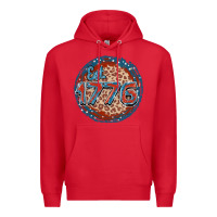 Red Est. 1776 Premium Hoodie - FaDigitalArtStudio