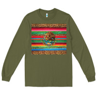 Army Green serape leopard mexican Long Sleeve Tee - Jasminsmagicworld