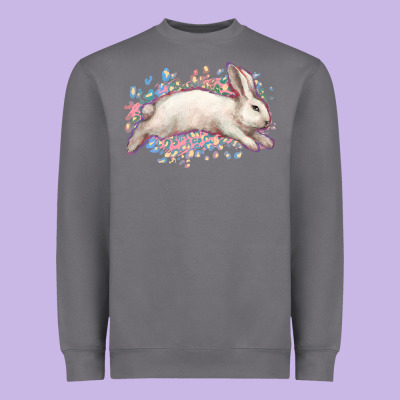 Easter Bunny Leopard Easter Day Heavyweight Sweatshirt Designed By Howdyjamesfarm