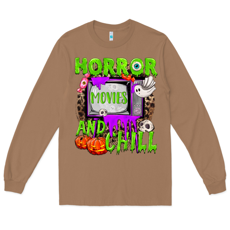 Horror Movies And Chill Long Sleeve Tee by NancyCooperArtShop | Teevron