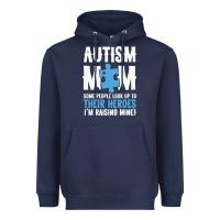 Navy lil autism mom Heavyweight Hoodie - CowhideDigitalArt