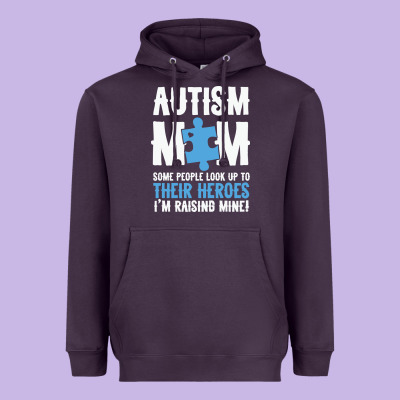 Lil Autism Mom Heavyweight Hoodie Designed By Cowhidedigitalart