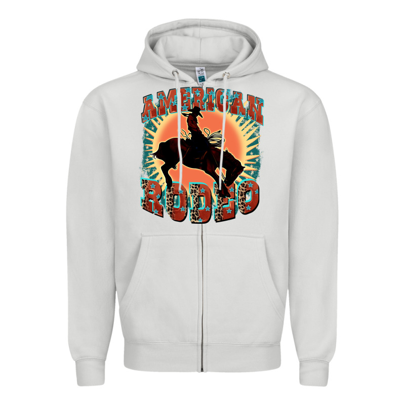 American Rodeo Zipper Hoodie by FaDigitalArtStudio | Teevron
